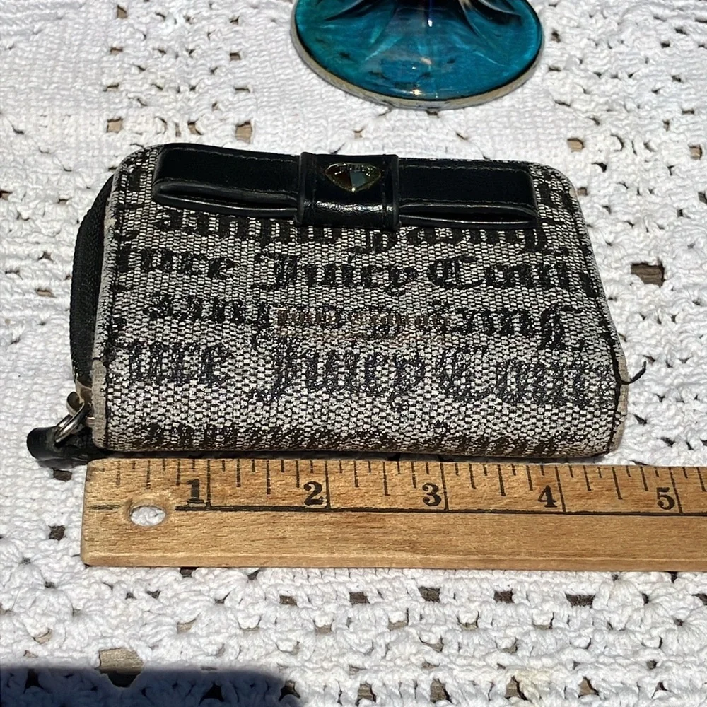 Juicy Couture Black and Gray Wallet with Monogram Design